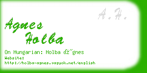 agnes holba business card